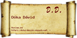 Dóka Dávid névjegykártya