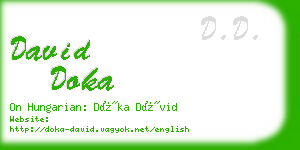 david doka business card